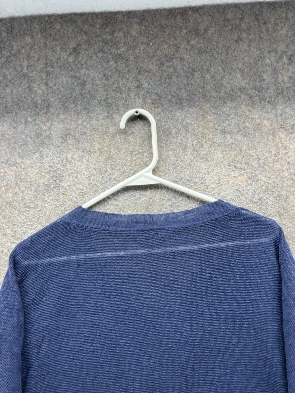 Eileen Fisher Sweater Women Small Petite Blue V Neck Short Sleeve Dolman